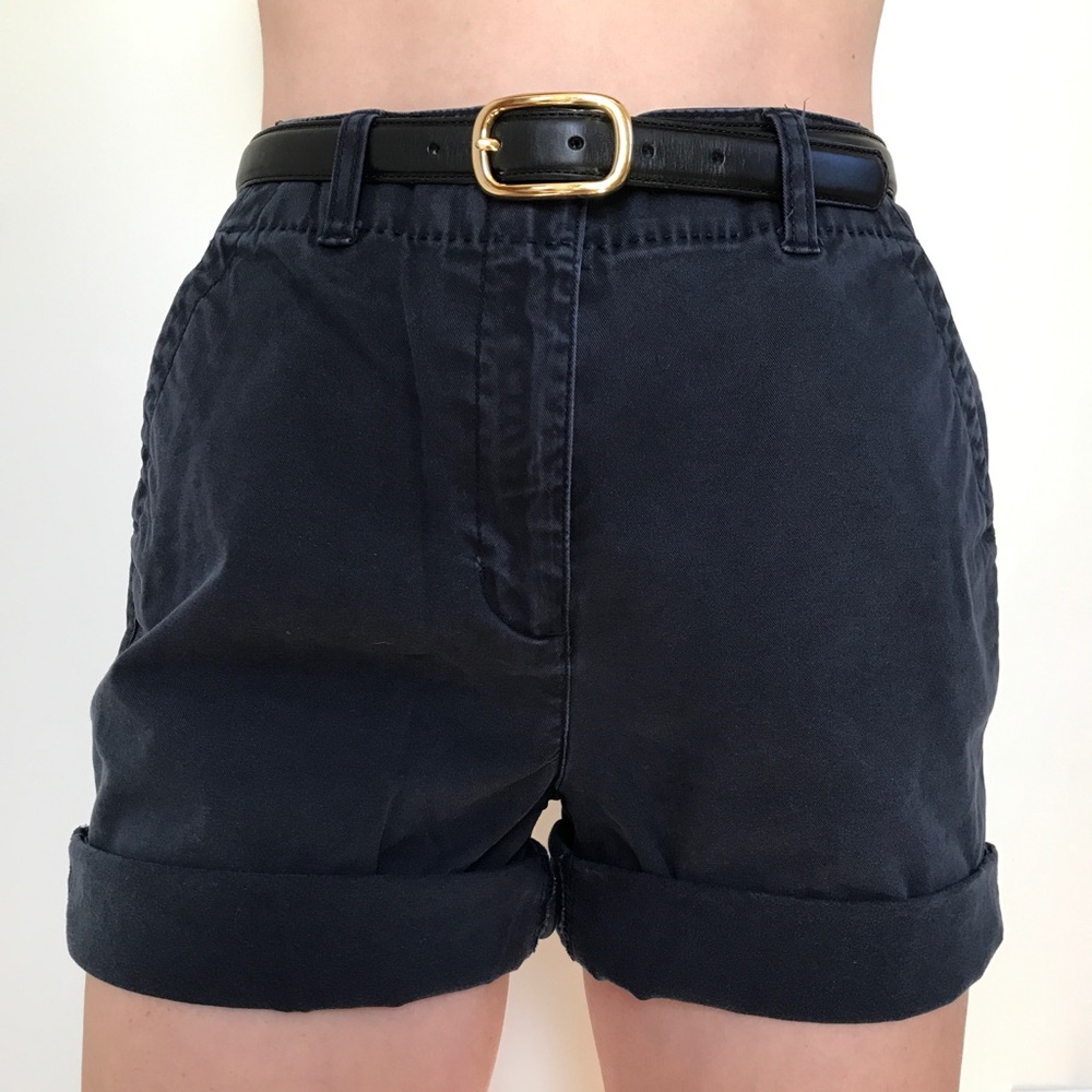 Navy high waisted shorts